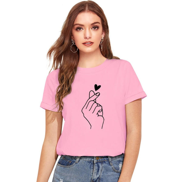 Generic Women's Cotton Western Wear T Shirt (Pink)