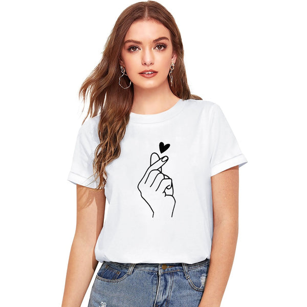 Generic Women's Cotton Western Wear T Shirt (White)