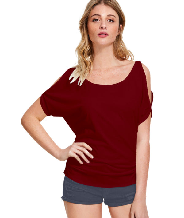 Generic Women's Western Wear Hosiery T Shirts (Maroon)